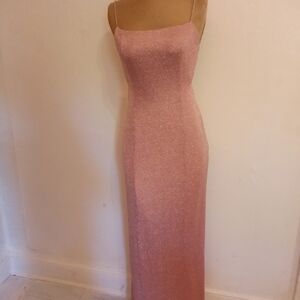 Elegant Strapless Pink Evening Gown